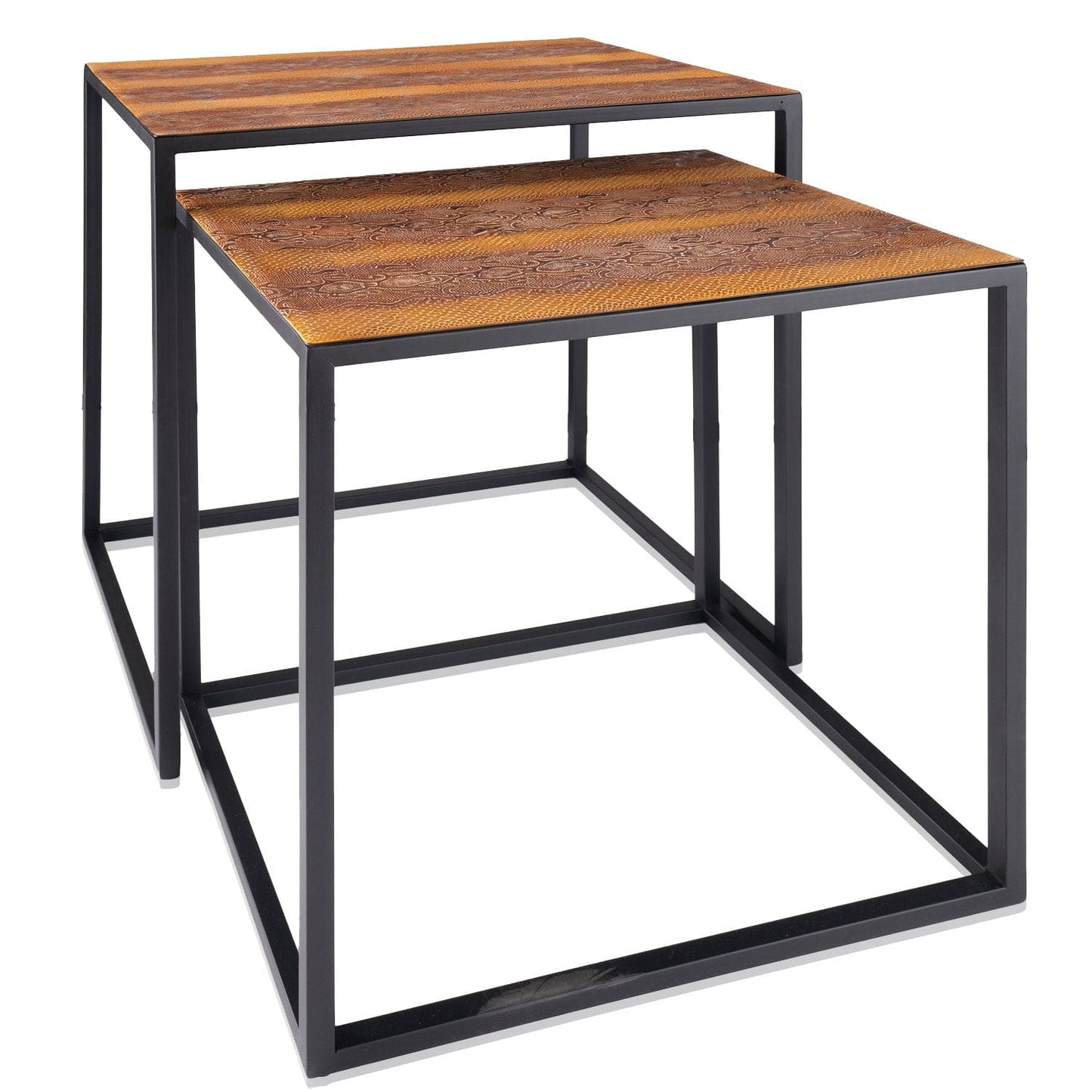 22" Black And Brown Resin End Table - Homeroots - Flyclothing LLC