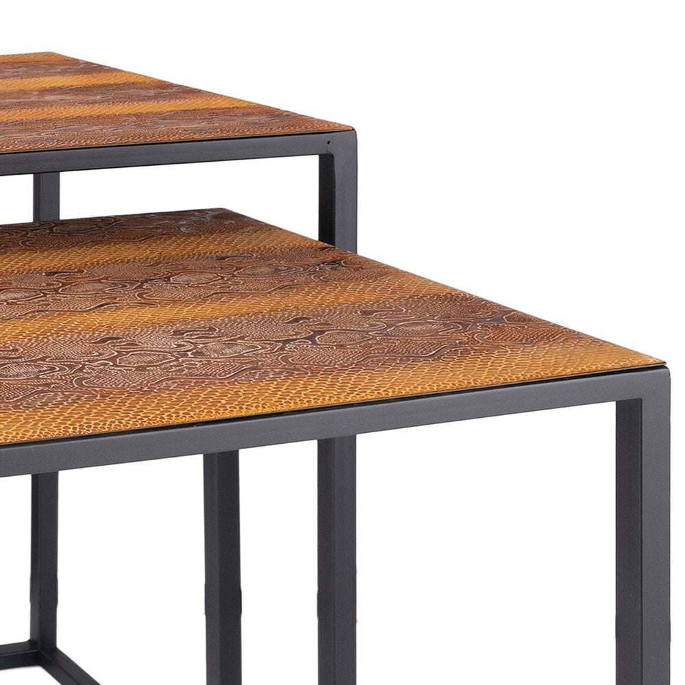 22" Black And Brown Resin End Table - Homeroots