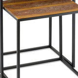 22" Black And Brown Resin End Table - Homeroots