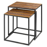 22" Black And Brown Resin End Table - Homeroots - Flyclothing LLC