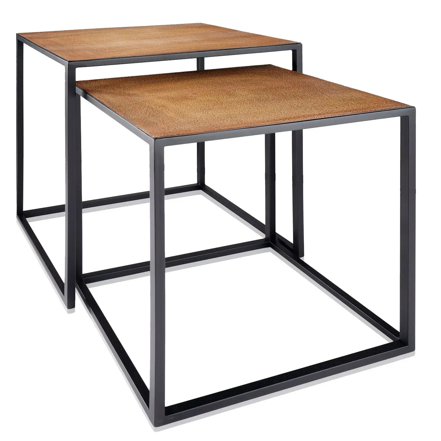 22" Black And Brown Resin End Table - Homeroots - Flyclothing LLC
