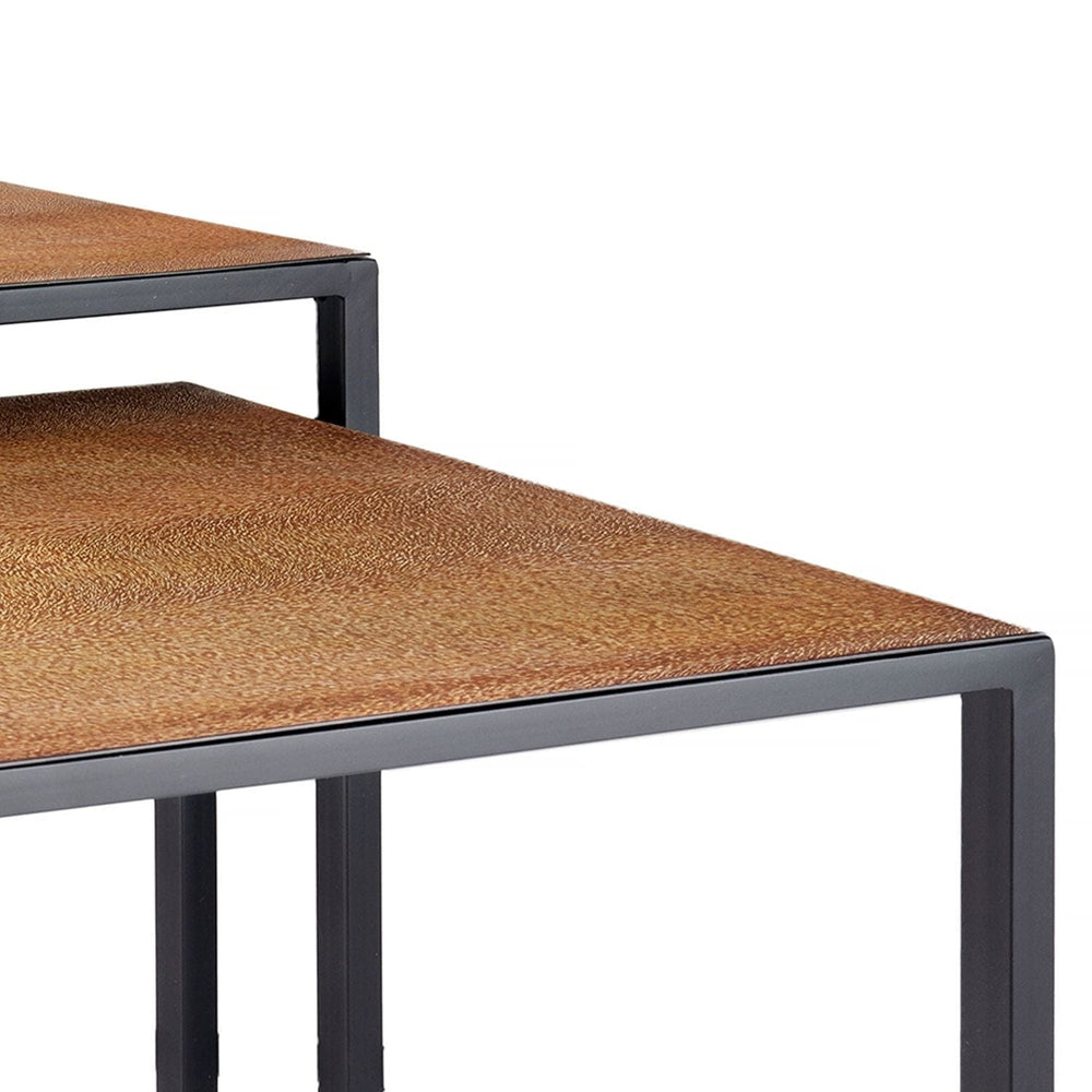 22" Black And Brown Resin End Table - Homeroots