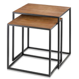 22" Black And Brown Resin End Table - Homeroots