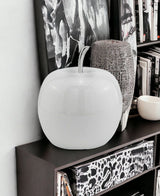 6" White Aluminum Decorative Apple Tabletop Sculpture - Homeroots - Flyclothing LLC