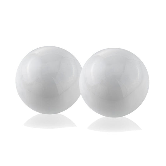 3" White Aluminum Decorative Orb Tabletop Sculpture - Homeroots
