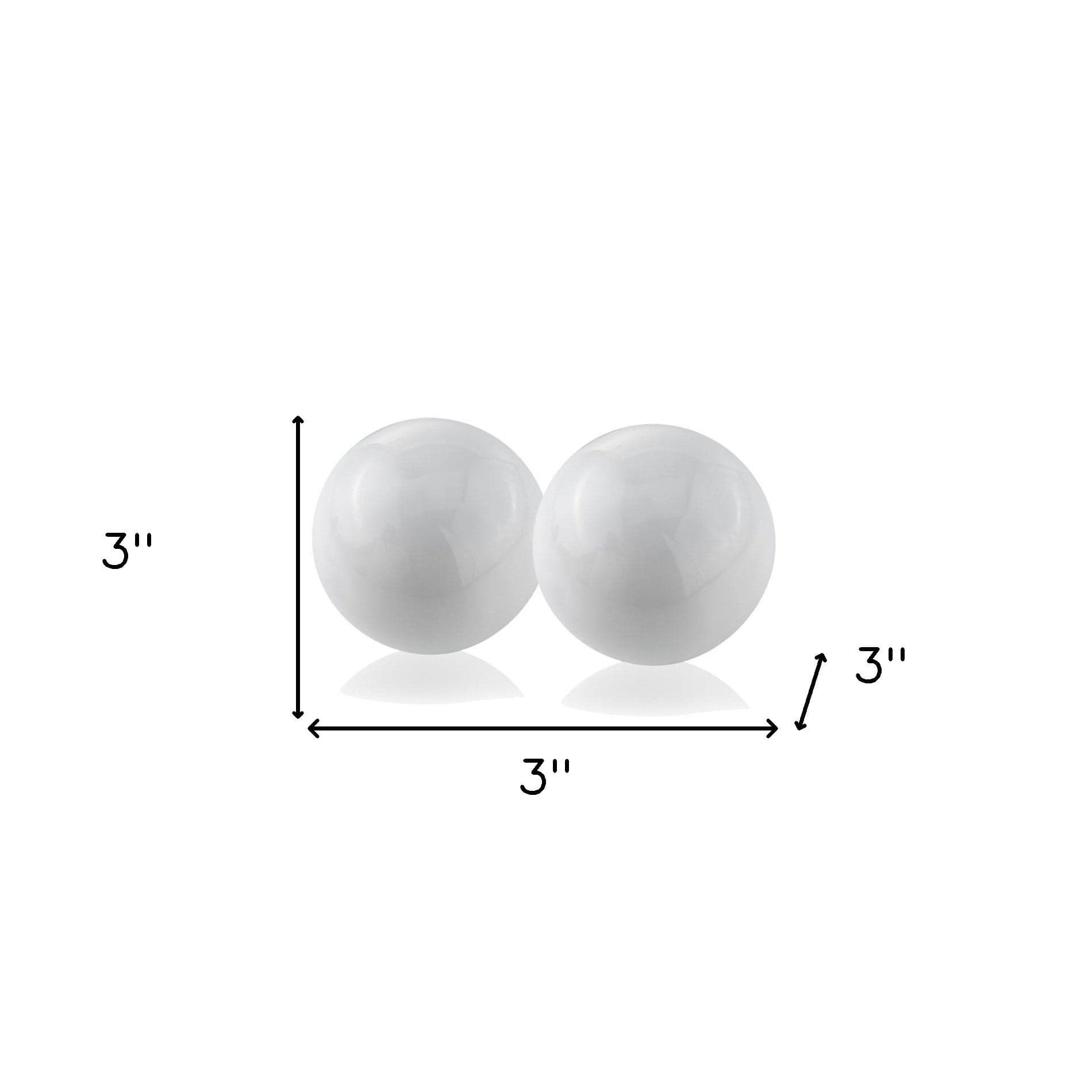 3" White Aluminum Decorative Orb Tabletop Sculpture - Homeroots - Flyclothing LLC