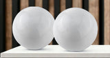 3" White Aluminum Decorative Orb Tabletop Sculpture - Homeroots - Flyclothing LLC