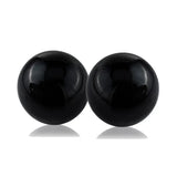 Set of Two 3" Black Aluminum Decorative Orb Tabletop Sculptures - Homeroots - Flyclothing LLC
