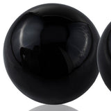 Set of Two 3" Black Aluminum Decorative Orb Tabletop Sculptures - Homeroots - Flyclothing LLC