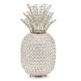 15" Silver Faux Crystal Decorative Pineapple - Homeroots
