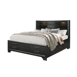 Solid Wood King Gray Eight Drawers Bed - Homeroots - Flyclothing LLC