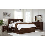 Solid Wood Full Espresso Eight Drawers Bed - Homeroots - Flyclothing LLC