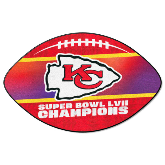Kansas City Chiefs Super Bowl LVII Football Mat - Kansas City Chiefs