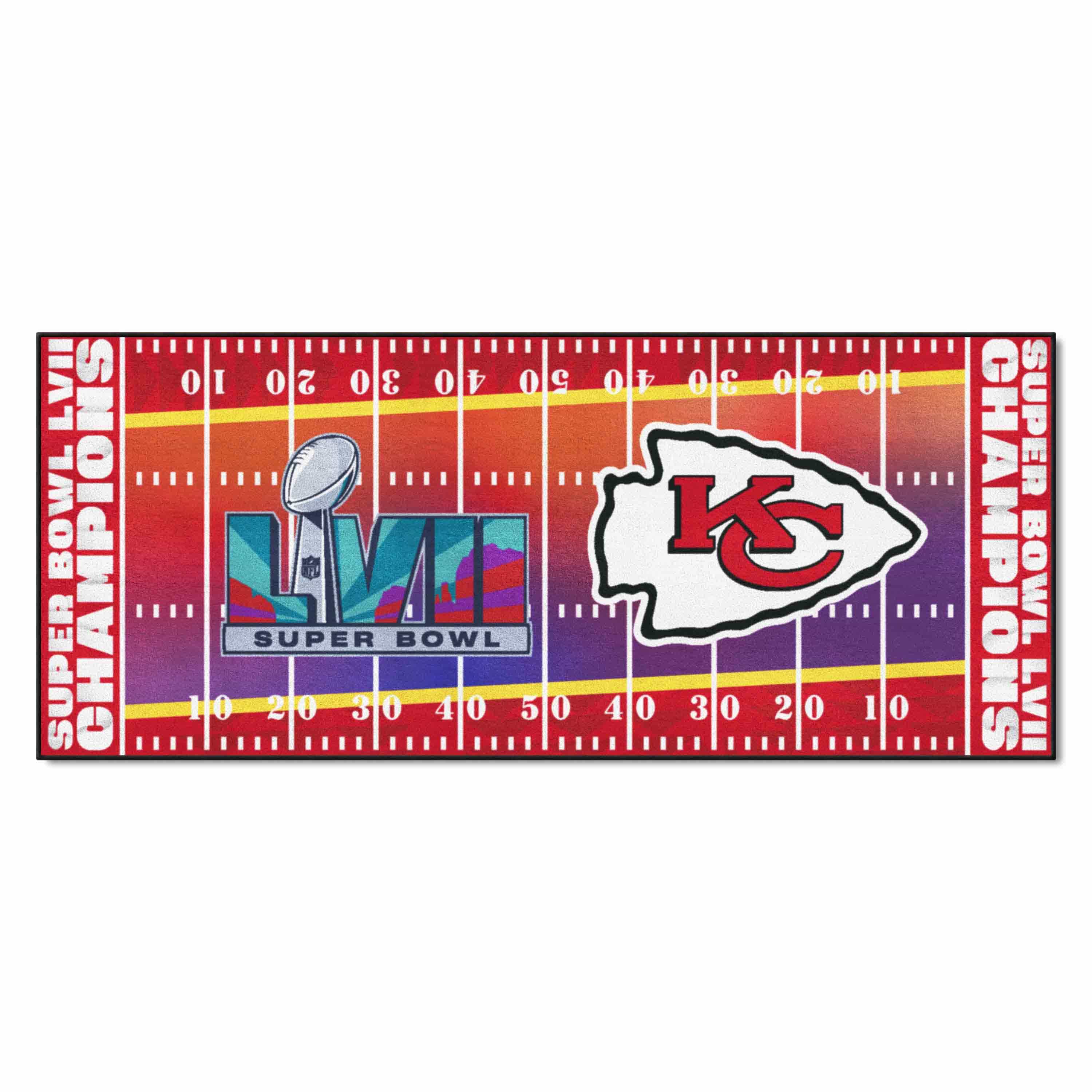 Kansas City Chiefs Super Bowl LVII Football Field Runner - Kansas City Chiefs