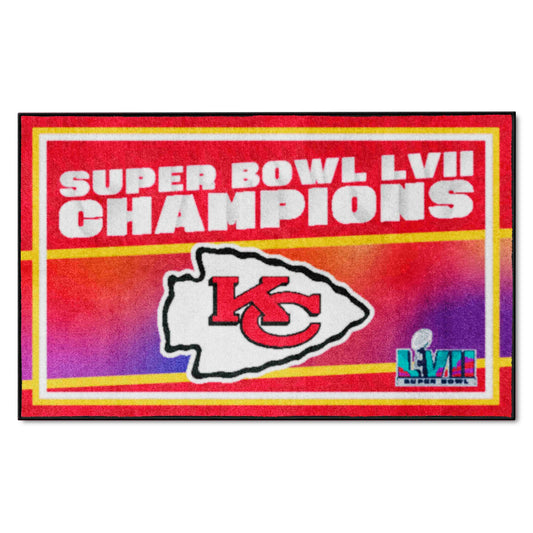 Kansas City Chiefs Super Bowl LVII 4x6 Rug - Kansas City Chiefs