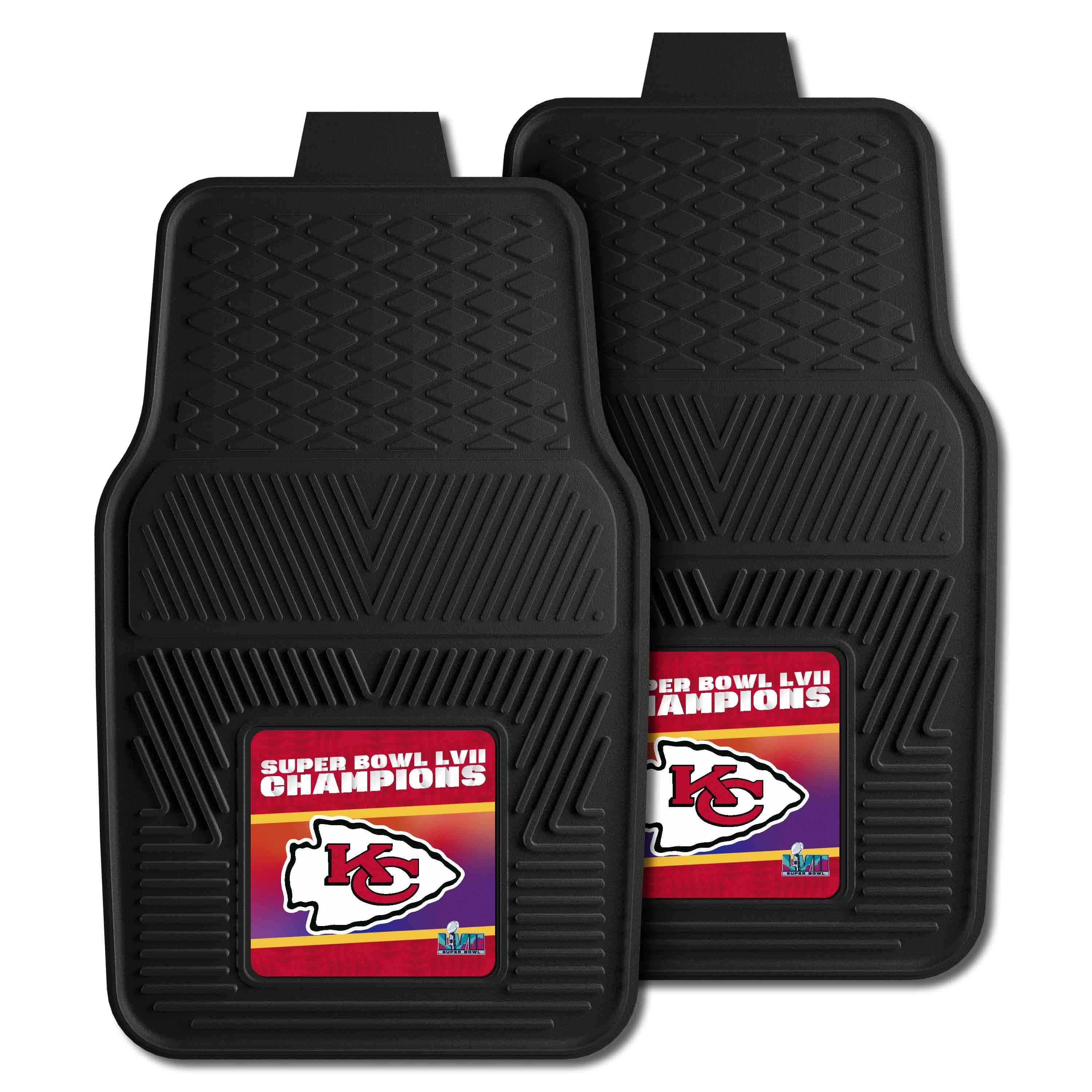 Kansas City Chiefs Super Bowl LVII 2-pc Vinyl Car Mat Set - Kansas City Chiefs