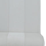 Set of Four 26 " White And Silver Metal Low Back Counter Height Bar Chairs - Homeroots - Flyclothing LLC