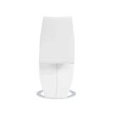 Set of Two White and Silver Upholstered Faux Leather Dining Parsons Chairs - Homeroots - Flyclothing LLC