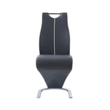 Set of Two Gray And Silver Upholstered Dining Side Chairs - Homeroots - Flyclothing LLC