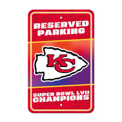 Kansas City Chiefs Super Bowl LVII Parking Sign - Kansas City Chiefs