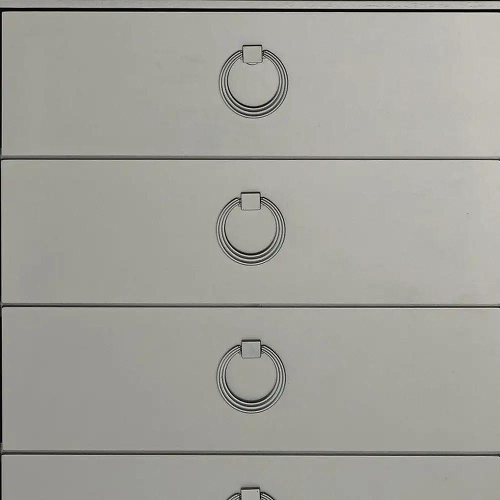 33" Silver Solid Wood Mirrored Five Drawer - Homeroots