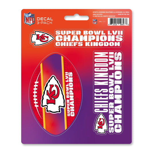 Kansas City Chiefs Super Bowl LVII Decal 3-pk - Kansas City Chiefs
