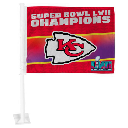 Kansas City Chiefs Super Bowl LVII Car Flag - Kansas City Chiefs
