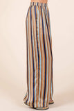 Mittoshop Striped Satin Elastic Waist Wide Leg Pants - Trendsi - Flyclothing LLC