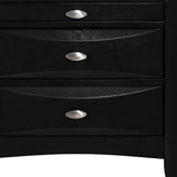 Black Nightstand With 2 Chambered Drawer - Homeroots