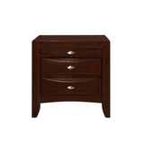 New Merlot Nightstand With 2 Chambered Drawer - Homeroots - Flyclothing LLC