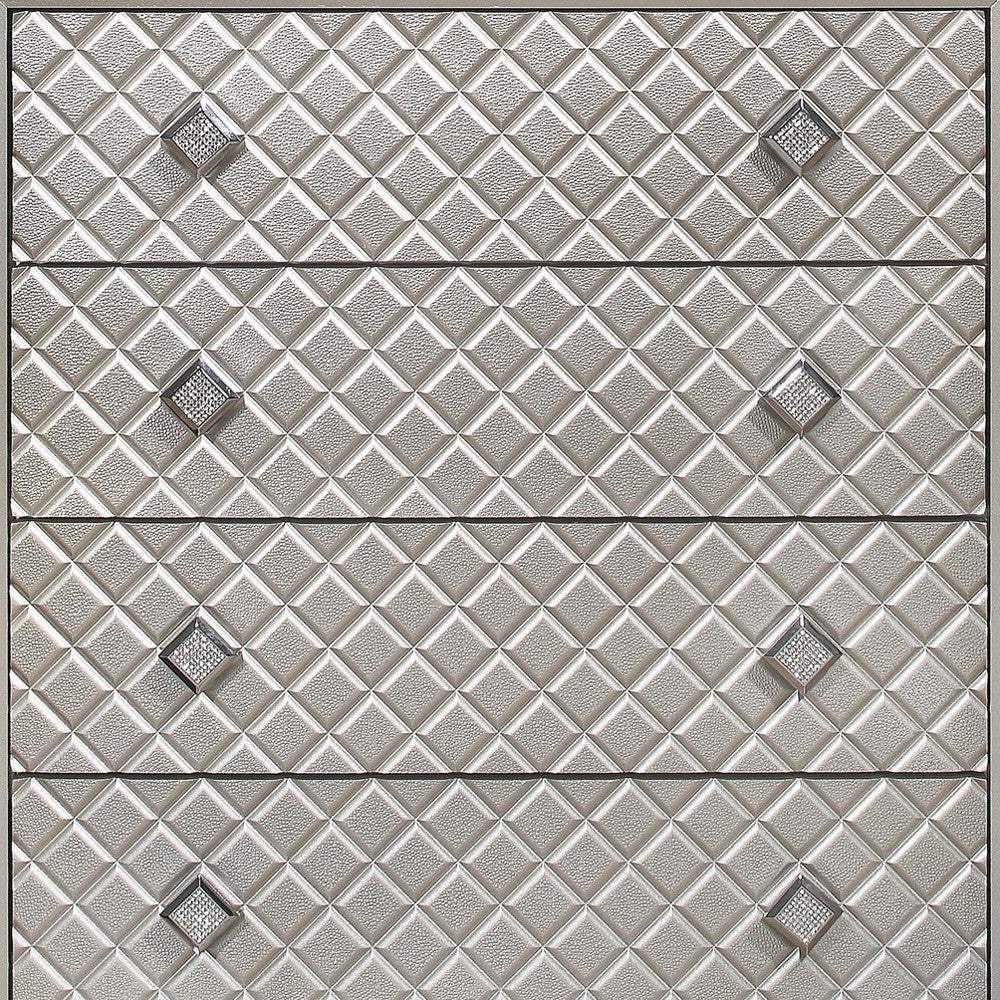 Champagne Toned Chest With Tapered Acrylic Legs And 5 Drawers - Homeroots - Flyclothing LLC