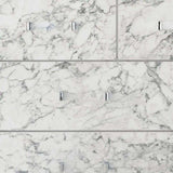 Modern White Mirror With Faux Marble Border Detail Led Lightning - Homeroots - Flyclothing LLC