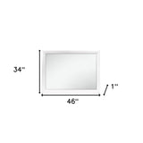 34" White Dresser Wood Mirror - Homeroots