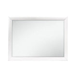 34" White Dresser Wood Mirror - Homeroots