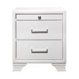 White Nightstand With 3 Drawers - Homeroots - Flyclothing LLC