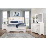 White Nightstand With 3 Drawers - Homeroots - Flyclothing LLC