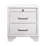 White Nightstand With 3 Drawers - Homeroots - Flyclothing LLC