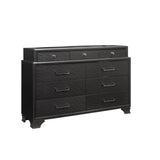 59" Gray Solid Wood Nine Drawer Double Dresser - Homeroots - Flyclothing LLC