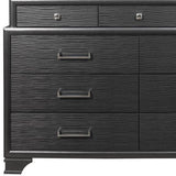 59" Gray Solid Wood Nine Drawer Double Dresser - Homeroots - Flyclothing LLC