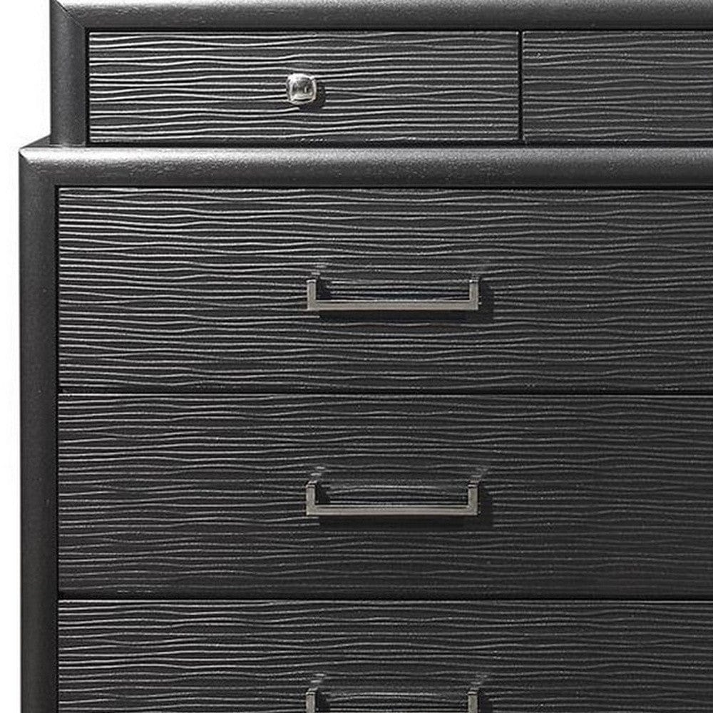 59" Gray Solid Wood Nine Drawer Double Dresser - Homeroots - Flyclothing LLC