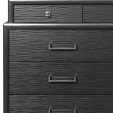 59" Gray Solid Wood Nine Drawer Double Dresser - Homeroots - Flyclothing LLC