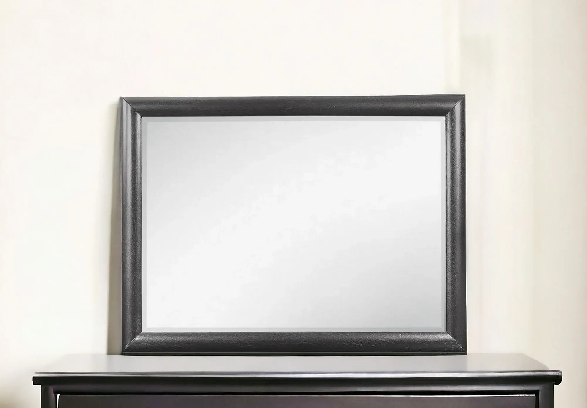 35" Dark Gray Wood Framed Dresser Mirror - Homeroots - Flyclothing LLC