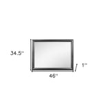 35" Dark Gray Wood Framed Dresser Mirror - Homeroots - Flyclothing LLC