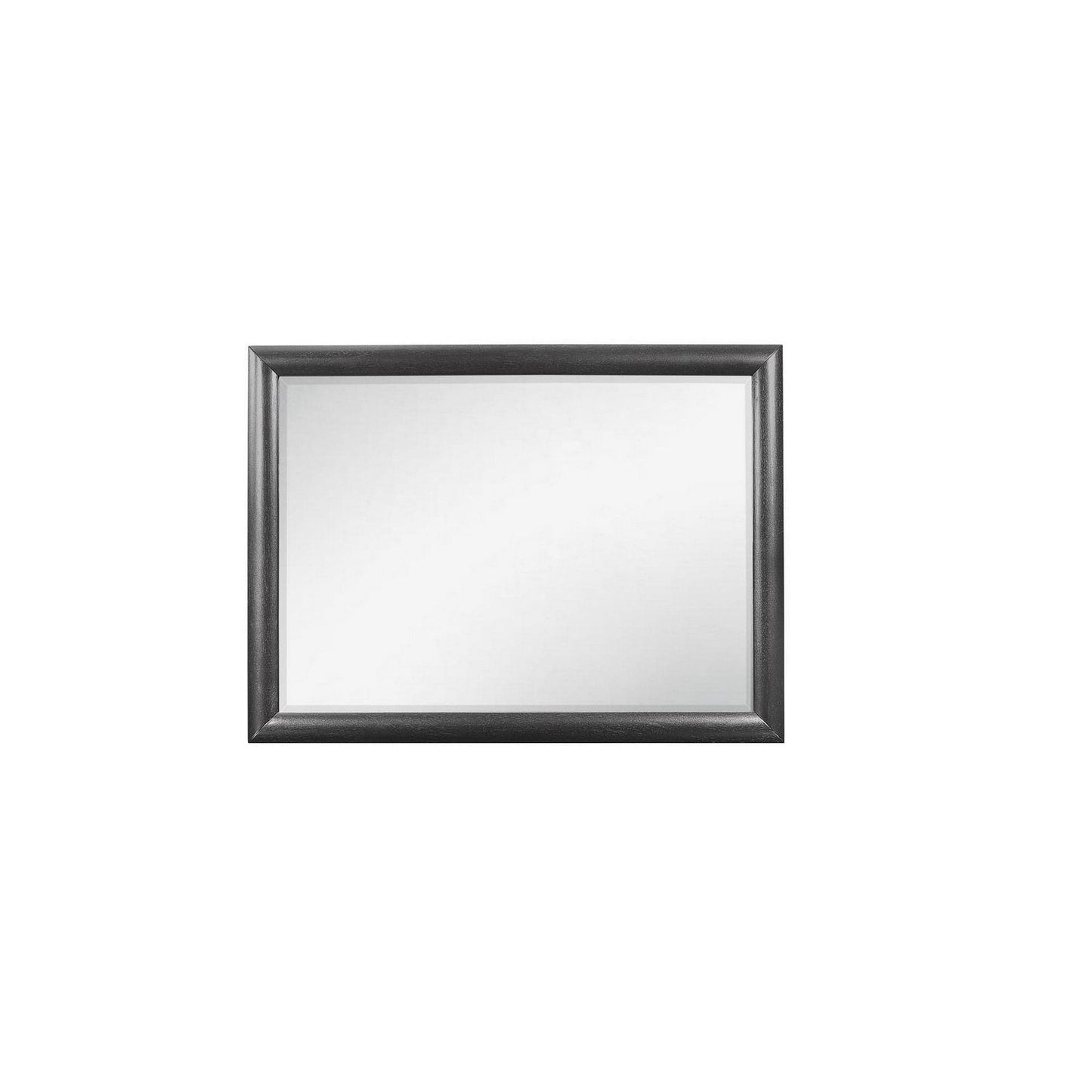 35" Dark Gray Wood Framed Dresser Mirror - Homeroots - Flyclothing LLC