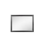 35" Dark Gray Wood Framed Dresser Mirror - Homeroots