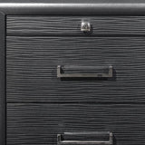 27" Gray Two Drawers Manufactured Wood Nightstand