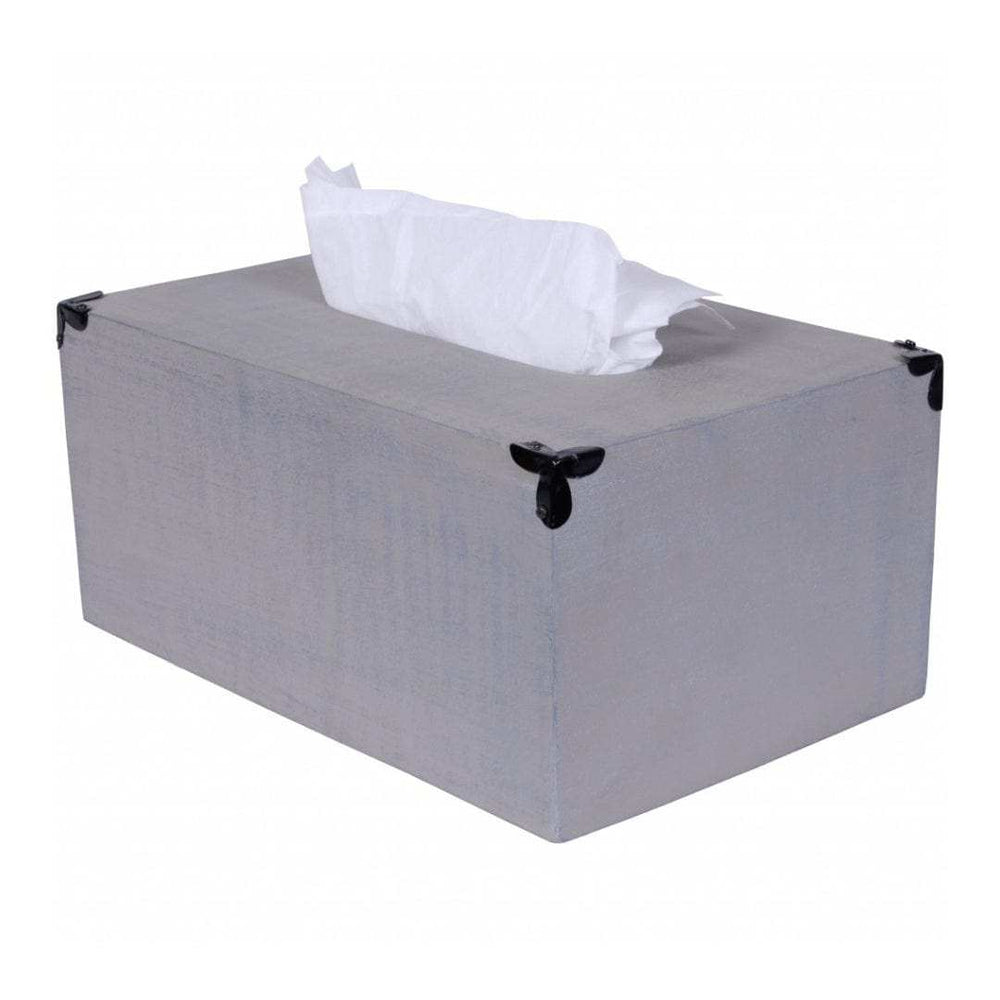 Rustic Gray Mango Wood Rectangular Tissue Holder - Homeroots - Flyclothing LLC