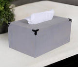 Rustic Gray Mango Wood Rectangular Tissue Holder - Homeroots