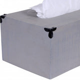 Rustic Gray Mango Wood Rectangular Tissue Holder - Homeroots