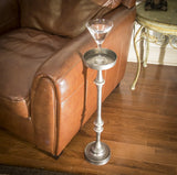Brushed Silver Finish Drink Size Accent Table - Homeroots - Flyclothing LLC